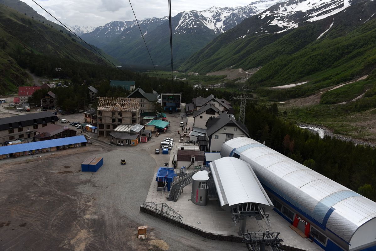 02C Looking Back At Azau Village From Cable Car To Krugozor Station 3000m To Start The Mount Elbrus Climb